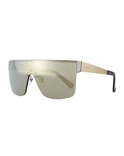 gucci gg logo shield mirrored sunglasses|gucci sunglasses women.